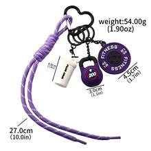 1pc Fitness Keychain For Gym Lovers Premium Gift Sports Enthusiasts Accessories For Workout Bags Water Bottles Heart-Shaped-Shaped Buckle - Multicolor - View 21