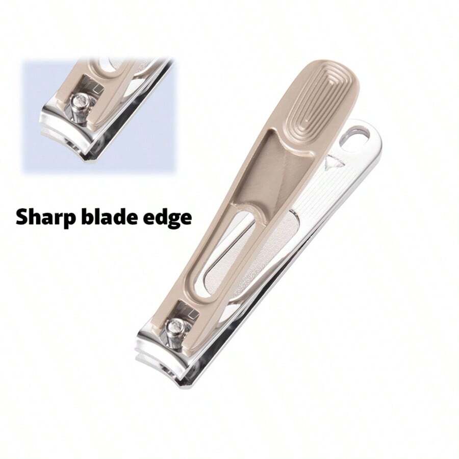 1pc Adult Straight Nail Clipper For Home Use - Champagne - View 1