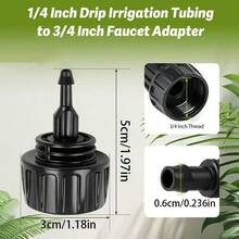 Bộ chuyển đổi ống tưới nhỏ giọt 1/4 inch (khoảng 0,6 cm) sang vòi nước/ống tưới vườn, đầu nối ống tưới nhỏ giọt, bộ chuyển đổi ống tưới vườn 3/4 inch (khoảng 1,9 cm) sang hệ thống tưới nhỏ giọt 1/4 inch (khoảng 0,6 cm), phụ kiện kết nối nhanh ống tưới vườn. - Phụ kiện sân vườn - Xem 3