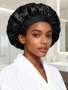 1 chiếc/bộ Mũ ngủ bằng lụa satin, Mũ ngủ satin hai lớp, Mũ ngủ nữ, Mũ uốn tóc, Mũ chăm sóc tóc, Hai mặt, Có thể điều chỉnh vừa vặn thoải mái, Có dây đeo - Chăm sóc tóc ban đêm unisex, Vừa khít, Bảo vệ tóc | Mũ satin | Satin mịn - Nhiều màu - Xem 7