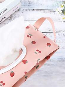 1 hộp đựng khăn ướt EVA màu hồng dâu tây anh đào, kiểu dáng di động, nắp gập, khóa bấm, có thể tái sử dụng, hộp khăn giấy dùng khi đi du lịch, hộp đựng đồ dùng chăm sóc em bé, chống thấm nước, thiết kế hình trái cây dễ thương, nhẹ, bền, nhỏ gọn, kiểu ví đựng đồ dùng phòng tắm. - Nhiều màu - Xem 4
