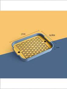 1pc PP Material Double-Layer Litter Box, Pet Toilet, Removable & Washable With Drainage Hole, Suitable For Cats, Small Dogs, Rabbits, Guinea Pigs And Other Small Animals, All Season Use - Multicolor - View 8