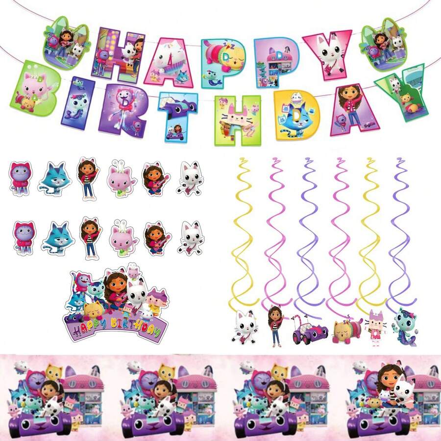 New Pink Birthday Party Decorations Backdrop , Themed Party Decoration, Perfect Party Decoration Gift Surprise - Multicolor - View 1