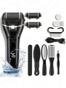 可充电电动足部去茧器，足部死皮磨砂器，足锉，去茧器 - 彩色 - 查看 2