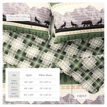 2-Piece Reversible Rustic Lodge Bedspread Quilt with 1 Sham. All-Season Quilt Set. Twin/Twin XL Salt Creek - Patchwork forestal - Ver 6