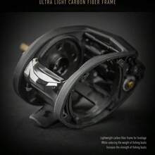 全新 Garcia Original PRO MAX PMAX3 左右手通用渔线轮，小巧顺滑，齿轮比 7.1:1，8 个轴承，8.1 公斤刹车力，防水 - 彩色 - 查看 10