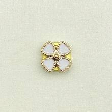 1 pieza Cubierta de botón de camisa, Botón de manga con forma de tortuga de cristal de moda, Accesorio de camisa - trébol de cuatro hojas - Ver 13
