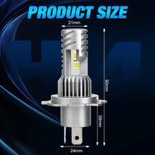 Đèn pha LED S&D H4 Canbus 60W 20000LM cho ô tô, bóng đèn LED 30 CSP, chùm sáng xa gần, đèn sương mù cho xe hơi, 6000K - A - Xem 9