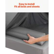 Rausfallschutz Bett 1205x160x180mm, aufblasbares Bettschutzgitter mit Handpumpe, rutschfeste, Bettgitter für Kleinkinder, für Einzel-, Voll-, Queen- & Kingsize-Betten, leicht & tragbar (2er-Set) - 2 Stück, 122 cm (48 Zoll) - Übersicht 4