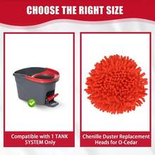 Chenille Duster Heads O-Cedar 2025 Unique Design Heads Turn Mop Into Long-Handle Duster Dry Cleaning Trap Bucket & Handle Not Included - 1 - View 7