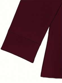 1 buah Jaket Blazer Poliester Warna Polos dengan Kancing Depan dan Saku, Cocok untuk Kantor, Pantai, Sekolah, Pakaian Sehari-hari, Musim Semi/Panas/Gugur - Burgundy - View 4