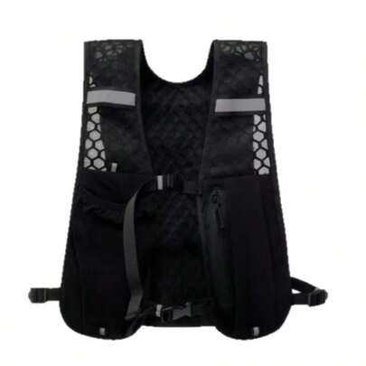 1 pieza Chaleco de hidratación para correr de gran capacidad - Mochila transpirable de malla con múltiples bolsillos y portabotellas de agua, adecuado para maratón, senderismo, deportes al aire libre, equipo de camping
