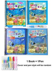 This Magical Watercolor Painting Book Can Be Colored Repeatedly. It Is A Portable Educational Doodle Toy. - Blue - View 5