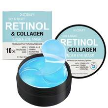 Xioimy 60片装10倍视黄醇胶原蛋白眼膜，富含维生素A、C、E，滋养干燥、松弛、暗沉的眼周肌肤，保湿呵护娇嫩眼周肌肤，眼部护理，视黄醇眼膜 - 數量 - 查看 10