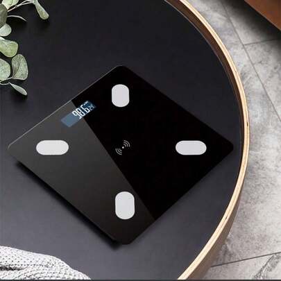SOKANY Báscula digital inteligente 2 en 1, medición de peso/temperatura. Funciona con pilas (2 pilas AAA), con pantalla de temperatura y pantalla LED HD, cambio de unidad con un solo botón, encendido/apagado automático, material de vidrio templado, capacidad de 180 kg. Adecuado para uso doméstico y gimnasio. Esencial para el fitness y la pérdida de peso.