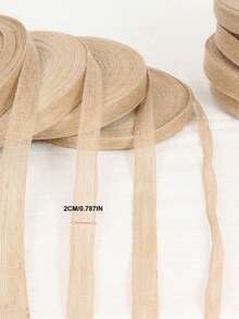 1 Roll/10 Meters Burlap Ribbon With Metallic Edge, Suitable For Handmade Wreath Crafts, DIY Wedding Decor, Bouquet Gift Wrapping, Spring Wreaths And Ribbon Decorations - Multicolor - View 10