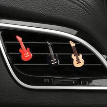 3 chiếc kẹp trang trí cửa gió điều hòa ô tô hình đàn guitar mini nhiều màu sắc, quà tặng ngày lễ cho cả nam và nữ, thời trang và độc đáo | Kẹp cửa gió điều hòa nhẹ, nhiều màu sắc, không mùi - Chỉ dùng để trang trí - đàn ghi-ta - Xem 1