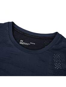 Under Armour 男女通用 2026 春季新款足球训练运动跑步健身透气短袖T恤 25500518-013 - 藏蓝色 - 查看 4