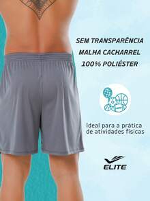 Kit Of 2 Men's Basic Bermuda Shorts For Soccer/Gym In Polyester - Elite Original - 1 Black - View 3
