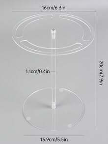 1 Giá đỡ trưng bày kính mắt thời trang bằng acrylic xoay 360 độ, giá để kính mắt để bàn (trong suốt) - Trong sáng - Xem 8