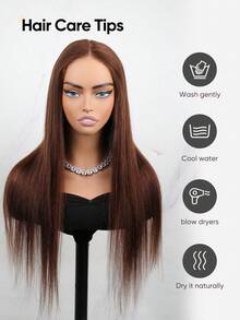 Jessie's Wig 预剪式 4x4 蕾丝直发无胶假发，真人发，即戴即走，180% 密度，100% 真人发，16-26 英寸 - S4 - 查看 9