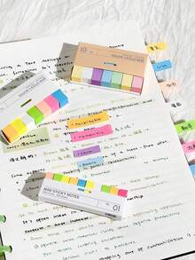 800pcs Super Mini Removable Sticky Notes, Easy To Paste, Can Be Corrected With Marker, Soft Colors, Suitable For Notebooks, Diaries, Planners, Ideal For School Supplies And Back To School - Multicolor - View 4