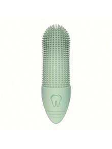 1pc Random Color Soft Silicone Pet Finger Toothbrush - 360° Gentle Cleaning, Soft Bristles, Suitable For Pet Oral Care, Easy To Use Dog Finger Toothbrush - Multicolor - View 2