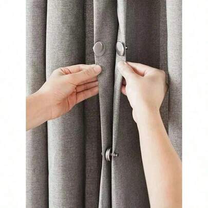 2/4/6/8pcs Magnetic Closure Curtain Clips, No Nail Binding Blackout Curtain Clips, Magnetic Fasteners Gifts Birthday Graduation