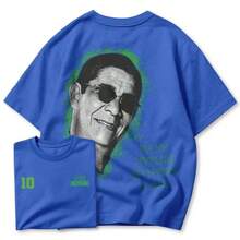 Men's Cotton T-Shirt  Legend Singer World Cup Line Football Luxury Children's Streetwear Plus Size Up To G5 226 - 藍色 - 查看 1