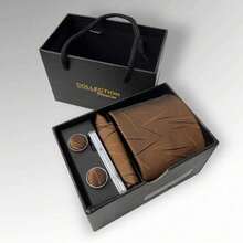 DOZE GOLDEN Premium Quality Traditional Tie Set For Events And Weddings. - 4Mármol - Ver 1