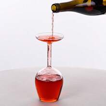 1个13.5盎司独特倒置葡萄酒杯，适用于烈酒和鸡尾酒，是家庭酒吧和餐厅的理想之选，提升您的饮酒体验。 - 無色 - 查看 2