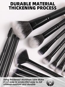 37件套化妆工具套装，包括：20支化妆刷套装+1个多功能防水拉链化妆包+1个发带+2个手碗挂绳+3个迷你气垫粉扑+3个三角粉扑+1个睫毛夹+3个化妆海绵+3个迷你化妆海绵，一应俱全，新手友好 | 方便旅行携带，送礼佳品 | 新手/女性的完美之选 - 彩色 - 查看 4