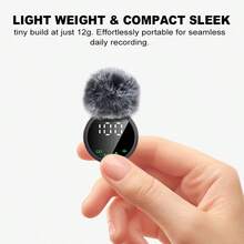 New Professional Wireless Lavalier Microphone, Magnetic Design Plug And Play, Battery Level Display, 3-In-1 Wireless Lavalier Microphone, 2-In-1 Wireless Lavalier Microphone, Equipped With Innovative Smart Noise Cancellation Feature - Suitable For Smartphones, Computers, Cameras - Ideal For Content Creation, Live Streaming, Podcasting And More - 查看 6