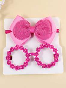 2件套蝴蝶发箍和眼镜框套装，理想礼物 - 彩色 - 查看 15