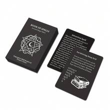 1 Box, HEART BRIDGE Magic Spell Card Game, Tabletop Leisure Game, Create And Explore Your Own Mysterious Magic And Spell , Collector's Item Small Gift, Magic Spell Themed Halloween/Christmas/Thanksgiving Gift, Suitable For Game Night. | 35 Cards | - Black - View 5