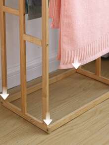 1pc Vertical Bathroom Towel Rack - Space‑Saving Standing Towel Storage Rack With Multi‑Tier Shelves, Suitable For Household Use, A Practical Bathroom Storage Accessory|Minimalist Design, Serving As A Bathroom Storage Rack, Shelf And Towel Rack All In One - Multicolor - View 2