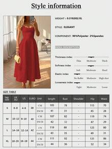 Đầm midi Floreya màu đỏ thanh lịch, chất liệu cao cấp Pháp, dáng ôm eo, dây mảnh, thích hợp cho đám cưới và tiệc mùa hè. - Màu Đỏ Sâu - Xem 5