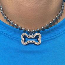 Gothic Subculture Retro Bone, Thorn & Clavicle Chain Necklace, Unique Personalized Accessory - Bạc - Xem 2