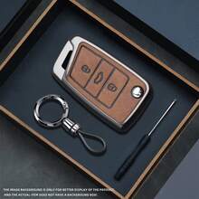 适用于大众高尔夫7 GTI、POLO、T-Cross、T-Roc1、途安、途观以及斯柯达1、明锐、迅捷、柯迪亚克、晶锐的合金汽车钥匙壳保护套，汽车配件 - A - 查看 7