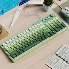 HP 薄膜鍵盤 機械手感 鍵盤漸層側刻 有線 矽膠鍵盤 漸層 球形鍵帽 99鍵 GB燈 側刻 電競遊戲有線桌上型筆記型電腦專用 - 查看 11