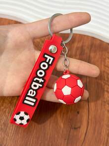 Cute Football Keychain Wrist Strap, Colorful Football Pendant, World Cup Fan Souvenir, Student Football Enthusiast Graduation Back To School Gift Accessory - Multicolor - View 15