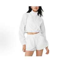 Alo Yoga Clubhouse Jacket - Premium Lightweight Performance Outerwear | Viral 2026 Women's Luxury Athleisure | Chic Cropped Full-Zip Track Jacket | Comfortable Daily Commuter & Sportswear | Authentic Designer Yoga Lifestyle Apparel - 白色 - 查看 6