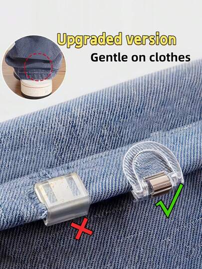 2/4pcs Invisible Adjustable Non-Slip Pant Leg Clips - Made Of Durable Plastic Material To Firmly Secure Pant Legs, Suitable For Jeans And Wide-Leg Pants - Essential For Fashion Enthusiasts And DIY Sewing Projects - Ideal Choice For Daily Wear
