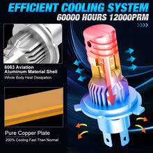 Đèn pha LED S&D H4 Canbus 60W 20000LM cho ô tô, bóng đèn LED 30 CSP, chùm sáng xa gần, đèn sương mù cho xe hơi, 6000K - A - Xem 5