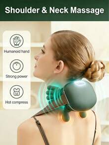 LEVIATECH Un nuevo tipo de masajeador de cuello y hombros con presión digital, con funciones avanzadas de masaje con presión digital, masaje de manos, cuello y hombros, así como funciones de terapia de vibración y calor. Recargable, adecuado para uso en el hogar, la oficina y los viajes. - Multicolor - Ver 2