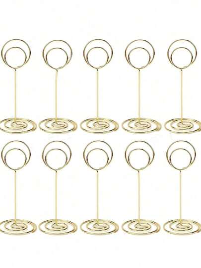 5-30个装桌面卡片架，8.5厘米/3.34英寸大号优质迷你桌号牌架/卡片架，金属丝照片架，装饰品，适用于婚礼招待会、派对、生日、情人节中心装饰、周年纪念派对、母亲节、返校季等场合。