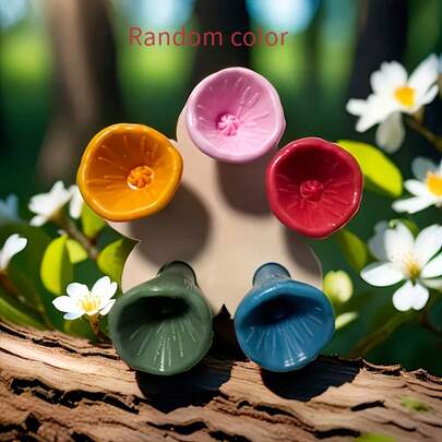 Bình tưới cây hình ong bằng nhựa nhiều màu sắc, cốc uống nước hình côn trùng có chân đế bằng gỗ, thích hợp cho vườn, sân sau, nông nghiệp đô thị và bảo vệ thụ phấn, màu ngẫu nhiên.