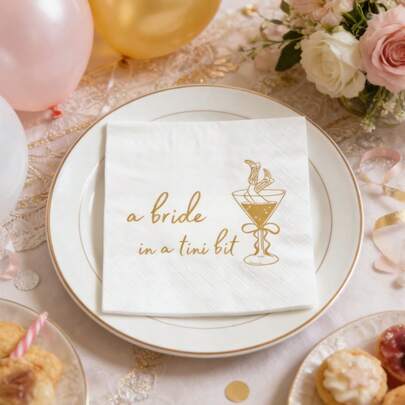 20/50/100pcs Disposable Party Napkins, Party Table Decor Supplies, Suitable For Bridal Shower, Wedding, Engagement Party, Bachelorette Party Table Decoration