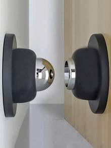 Doorstop, Heavy-Duty Doorstop, Magnetic Doorstop Suitable For The Bottom Of Doors, Double-Sided Tape, Decorative Matte Black Doorstop, Made Of Noise-Reducing Silicone, Easy To Install Without Drilling. - Multiple Styles - View 7