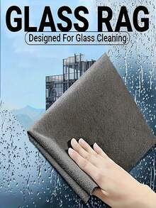 1pc Magic Ultra-Fine Microfiber Glass Cleaning Cloth, Thick High-Absorbent Fiber Cloth, No Streaks, Suitable For Cleaning Windows, Kitchen And Home - Multiple Styles - View 2